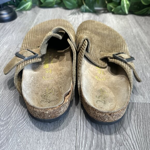 Birkenstock Boston Clogs 25th Anniversary Mules SZ: 41 W 10 M 8 Corduroy Leather - Picture 6 of 11